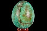 Polished Chrysocolla Egg - Peru #109248-1